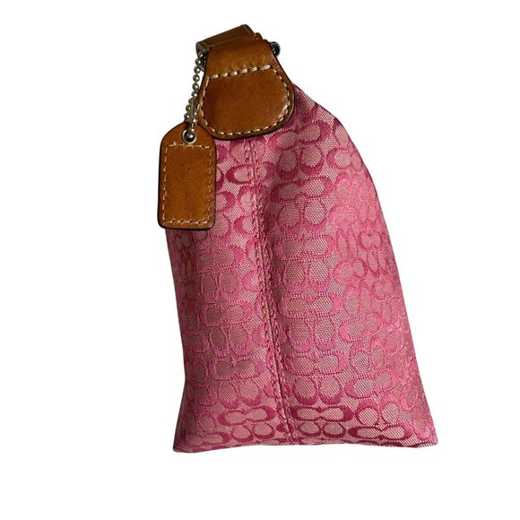 Coach Y2K Pink Signature Mini C Canvas Leather Handbag Monogram Baguette Demi - Picture 4 of 14